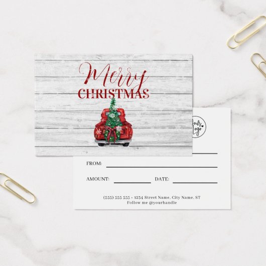 Merry Christmas Business Gift Certificate (オフィス)