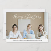 Merry Christmas Business Team Photo シーズンカード (正面)
