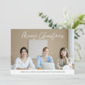 Merry Christmas Business Team Photo シーズンカード (スタンド正面)