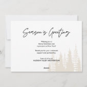 Merry Christmas Business Team Photo シーズンカード (裏面)