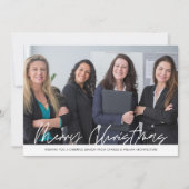 Merry Christmas Business Team Photo シーズンカード (正面)