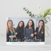 Merry Christmas Business Team Photo シーズンカード (スタンド正面)