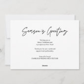 Merry Christmas Business Team Photo シーズンカード (裏面)