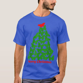 Merry Christmas Butterfly Tree   Short Sleeve  Tシャツ
