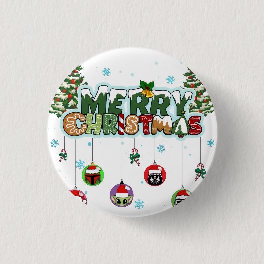 Merry Christmas Button 缶バッジ (正面)