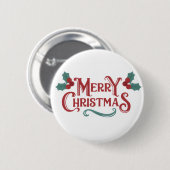 Merry Christmas Button – Holiday Cheer Accessory 缶バッジ (正面&裏面)