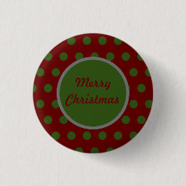 Merry Christmas Button (Maroon & Hunter) 缶バッジ