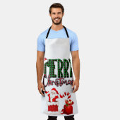 Merry Christmas by Santa - Apron エプロン (着用した状態)