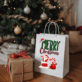 Merry Christmas by Santa - Gift Bag ミディアムペーパーバッグ