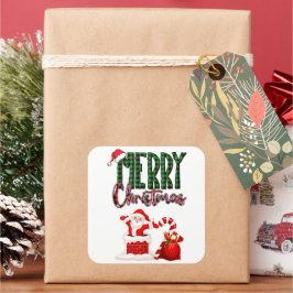 Merry Christmas by Santa - Stickers スクエアシール