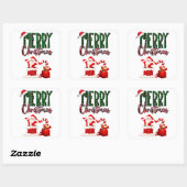 Merry Christmas by Santa - Stickers スクエアシール (シート)