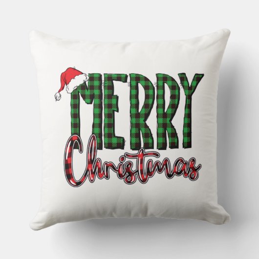 Merry Christmas by Santa - Throw Pillow クッション (裏面)
