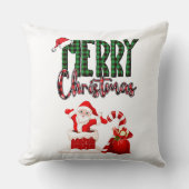 Merry Christmas by Santa - Throw Pillow クッション (正面)