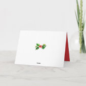 Merry Christmas Calligraphy Botanical 3 Photo シーズンカード (裏面)