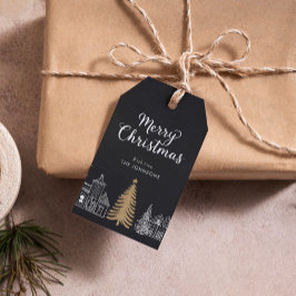 Merry Christmas Calligraphy Scrip Holiday  ギフトタグ