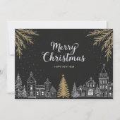 Merry Christmas Calligraphy Scrip Holiday Card シーズンカード (正面)