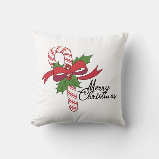 Merry Christmas Candy Cane クッション (正面)