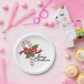 Merry Christmas Candy Cane ペーパープレート (パーティー)