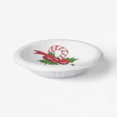Merry Christmas Candy Cane ペーパーボウル (傾斜あり)