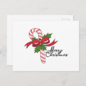 Merry Christmas Candy Cane ポストカード (正面/裏面)