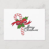 Merry Christmas Candy Cane ポストカード (正面)