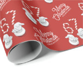 Merry Christmas Candy Cane 6-7 Meme Pattern ラッピングペーパー (ロールコーナー)