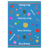 Merry Christmas Candy Canes Ornaments Trees テーブルクロス (正面)