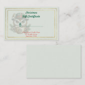 Merry Christmas Candy Store Gift Certificate 名刺 (正面/裏面)