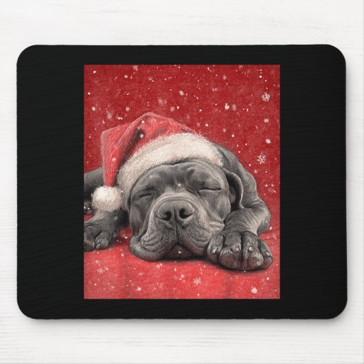 Merry Christmas Cane Corso  マウスパッド (正面)