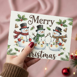 Merry Christmas Card – Custom Name message Modern シーズンカード
