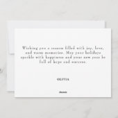Merry Christmas Card – Custom Name message Modern シーズンカード (裏面)