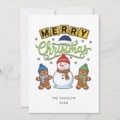 Merry Christmas Card – Custom Name & Year, Modern シーズンカード (正面)