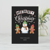 Merry Christmas Card – Custom Name & Year, Modern シーズンカード (スタンド正面)