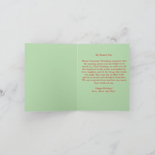 Merry Christmas Card for Son カード (内部)