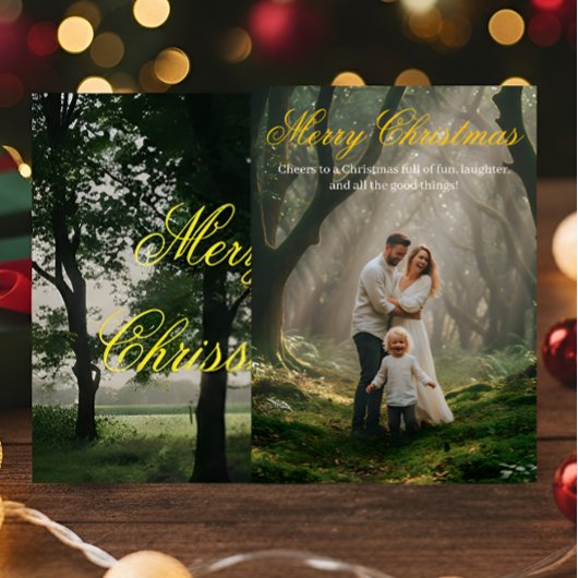 "Merry Christmas Card & Happy New Year Greetings" サンキューカード