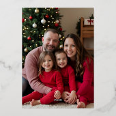 Merry Christmas Card Template Ornate Editable 箔シーズンカード (裏面)