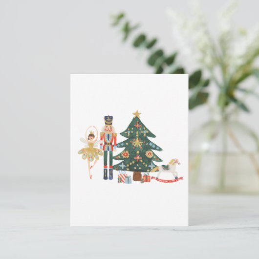 Merry Christmas Card with Nutcracker characters シーズンカード (スタンド正面)