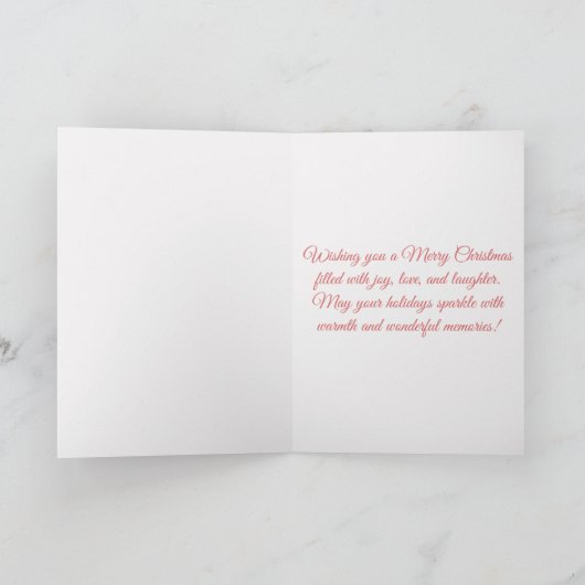 Merry Christmas Cardinal シーズンカード (内部)