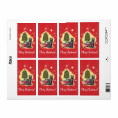 Merry Christmas Cat ラベル (フルシート)