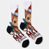 Merry Christmas Cat 2025 ソックス (右)