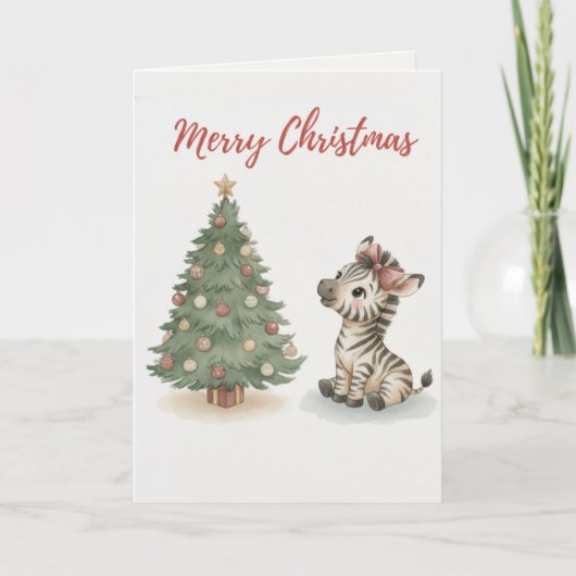 Merry Christmas Cat Card Cute Cat Tangled カード (正面)
