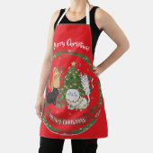 Merry Christmas Cat Family Apron  エプロン (インサイチュ)