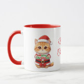 Merry Christmas Cat Lover's Mug マグカップ (左)