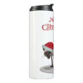 Merry Christmas. Cat with Santa hat タンブラー (回転左)