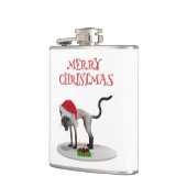 Merry Christmas. Cat with Santa hat フラスク (左)