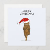 Merry Christmas cat yoga  シーズンカード (正面/裏面)