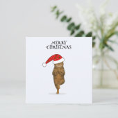 Merry Christmas cat yoga  シーズンカード (スタンド正面)
