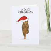Merry Christmas cat yoga  シーズンカード (正面)