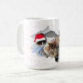 Merry Christmas cats and dogs mug コーヒーマグカップ (正面左)