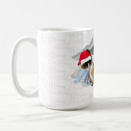 Merry Christmas cats and dogs mug コーヒーマグカップ